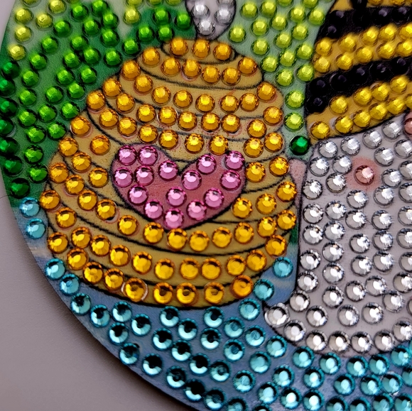 Bumblebee Heart Hive Gnome Coaster - Picture 3 of 4